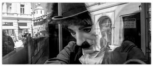 Kép - Charles Chaplin, Prágában (120x50 cm)