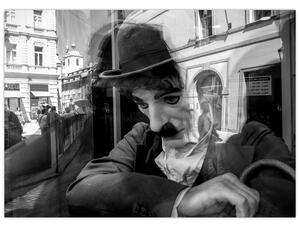 Kép - Charles Chaplin, Prágában (70x50 cm)