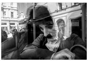 Kép - Charles Chaplin, Prágában (90x60 cm)