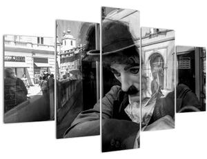 Kép - Charles Chaplin, Prágában (150x105 cm)