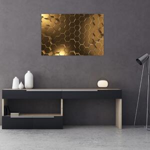 Kép - arany hatszög (90x60 cm)