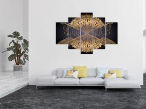 Kép - Arany mandala nyilakkal (150x105 cm)