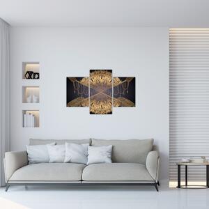 Kép - Arany mandala nyilakkal (90x60 cm)