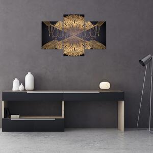 Kép - Arany mandala nyilakkal (90x60 cm)