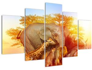 Afrikai állatok képe (150x105 cm)