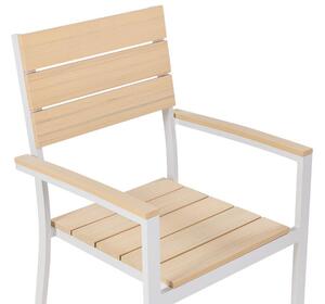 Kerti szék készlet (6 db.) Combo (világos fa). 1078441