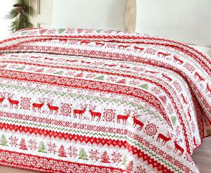 CHRISTMAS JOY fehér ágytakaró Méret: 220 x 240 cm
