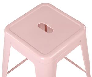 Rózsaszín acél bárszék kétdarabos szettben 60 cm CABRILLO