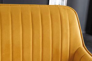 Design ülőpad Esmeralda 160 cm mustársárga bársony