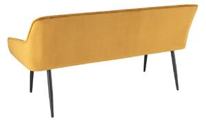 Design ülőpad Esmeralda 160 cm mustársárga bársony