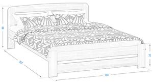 Fenyő ágy 140x200 Sasa fenyő
