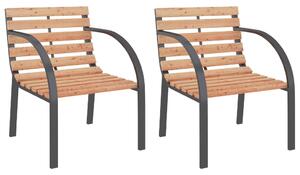 VidaXL 2 darab fa kerti szék