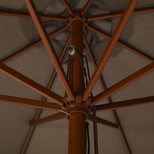 VidaXL tópszínű kültéri napernyő farúddal 330 cm