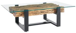 Design dohányzóasztal Shark 130 cm tíkfa
