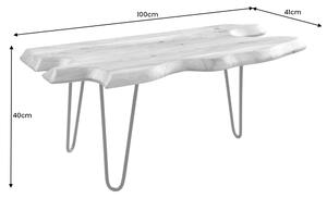 Design dohányzóasztal Jax 100 cm akác