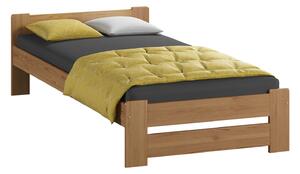 Emelt masszív ágy ágyráccsal 80x200 cm Égerfa
