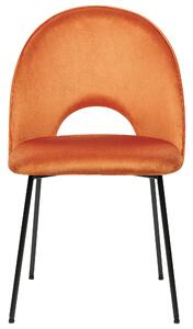 Bársony Étkező szék 2 részes készlet Narancssárga COVELO