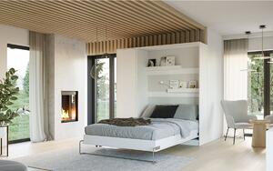 Modern Loft S szekrény függőleges összecsukható ágyhoz - matt fehér