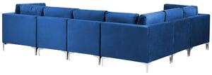 Sarok ülőgarnitúra zsámollyal Eldridge (kék) (J). 1078804