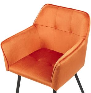 Bársony Étkező szék 2 részes készlet Narancssárga JASMIN
