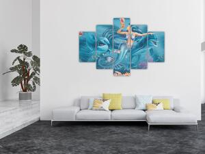Kép - Sellő delfinekkel (150x105 cm)