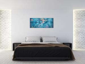 Kép - Sellő delfinekkel (120x50 cm)