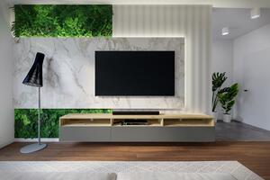 Baros 40 falra szerelhető fiókos TV-szekrény - artisan-tölgy/matt szürke