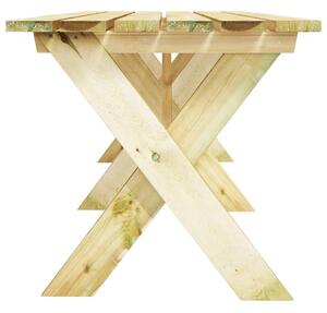 VidaXL impregnált fenyőfa kerti asztal 220 x 73 x 70 cm