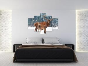 Kép egy szarvasról és őzikéről (150x105 cm)
