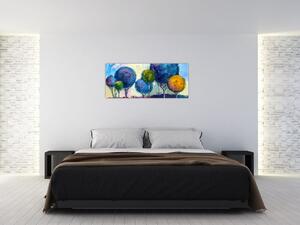 Kupolafák képe, olajfestmény (120x50 cm)