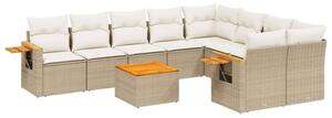 VidaXL Polyrattan Kerti Ülőgarnitúra - 10 részes - Bézs
