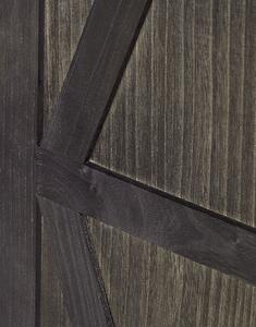 Összecsukható sötét faszínű paraván négy panellel 170 x 163 cm RIDANNA