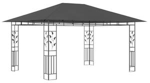 VidaXL antracitszürke pavilon szúnyoghálóval 4 x 3 x 2,73 m 180 g/m²
