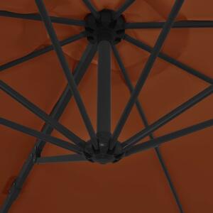 VidaXL terrakotta konzolos napernyő acélrúddal 300 cm