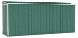 VidaXL zöld acél falhoz erősíthető kerti fészer 118 x 382 x 178 cm
