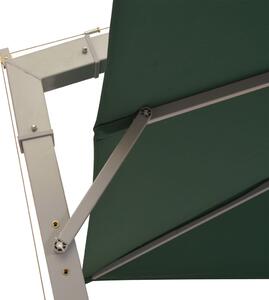 VidaXL függő, zöld napernyő alumínium rúddal 300 x 300 cm