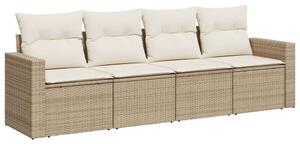 VidaXL Polyrattan Kerti Ülőgarnitúra - 4 részes - Bézs
