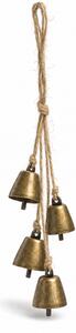 Karácsonyi függő dekoráció GOLDEN BELLS 35 cm, arany