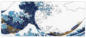 Kép - japán rajz, hullámok (120x50 cm)