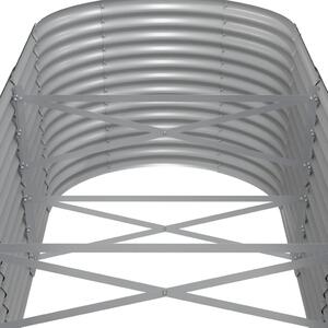 VidaXL szürke porszórt acél kerti magaságyás 512x80x68 cm