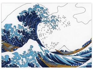 Kép - japán rajz, hullámok (70x50 cm)