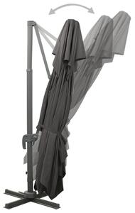 VidaXL antracitszürke dupla tetejű konzolos napernyő 400 x 300 cm
