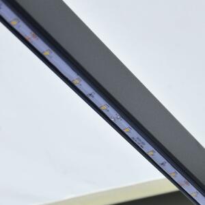 VidaXL krémszínű kézzel kihúzható LED-es napellenző 600 x 300 cm