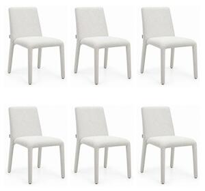 King Home ALYA Szék Szett Poliészter Bézs Minimalist Elegancia (6 db)