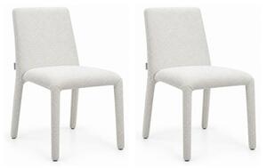 King Home ALYA Szék Készlet Poliszter Bézs Minimalist Elegáns (2 db)