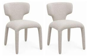 King Home Apulia Szék Szett Poliszter Bézs Szoborszerű Design