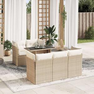 VidaXL Polyrattan Kerti Ülőgarnitúra - 6 részes - Bézs