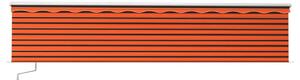 VidaXL narancs és barna kézzel kihúzható napellenző redőnnyel 6 x 3 m