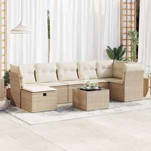 VidaXL Polyrattan Kerti Ülőgarnitúra - 8 részes - Bézs