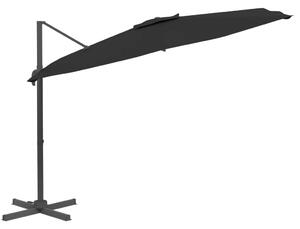VidaXL fekete konzolos napernyő alumínium rúddal 300 x 300 cm